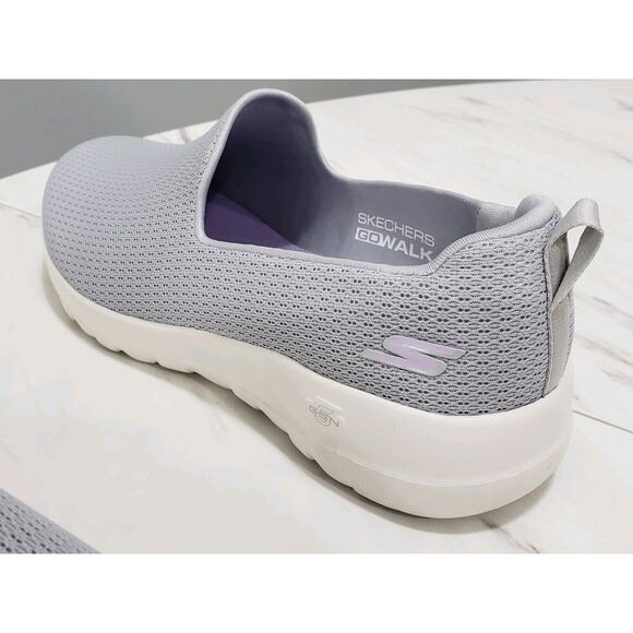 NEW Skechers Size 8.5 WIDE G Walk Joy Slip On Aurora‎ Light Gray Womens Shoes - Picture 4 of 6